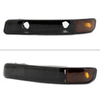 1999-2006 GMC Sierra/2007 Sierra Classic/2000-2006 Yukon/XL Factory Style Bumper Lights (Matte Black Housing/Clear Lens)