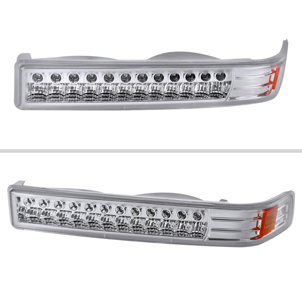 1998-2004 Chevrolet S10/ GMC Sonoma LED Bumper Lights (Chrome Housing/Clear Lens)