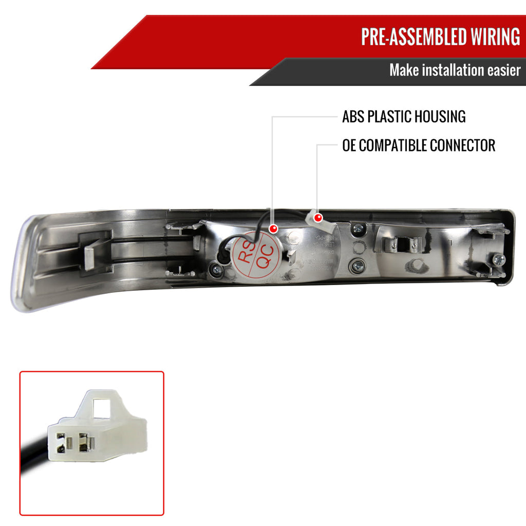 1998-2004 Chevrolet S10/ GMC Sonoma LED Bumper Lights (Chrome Housing/Clear Lens)