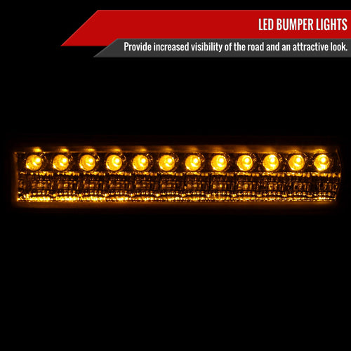 1998-2004 Chevrolet S10/ GMC Sonoma LED Bumper Lights (Chrome Housing/Smoked Lens)