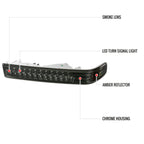 1998-2004 Chevrolet S10/ GMC Sonoma LED Bumper Lights (Chrome Housing/Smoked Lens)