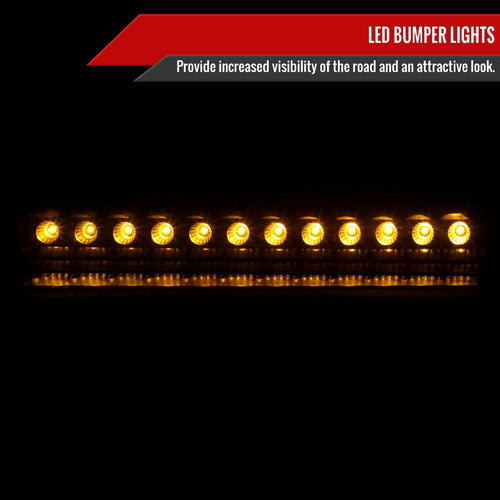 1998-2004 Chevrolet S10/ GMC Sonoma LED Bumper Lights (Matte Black Housing/Clear Lens)