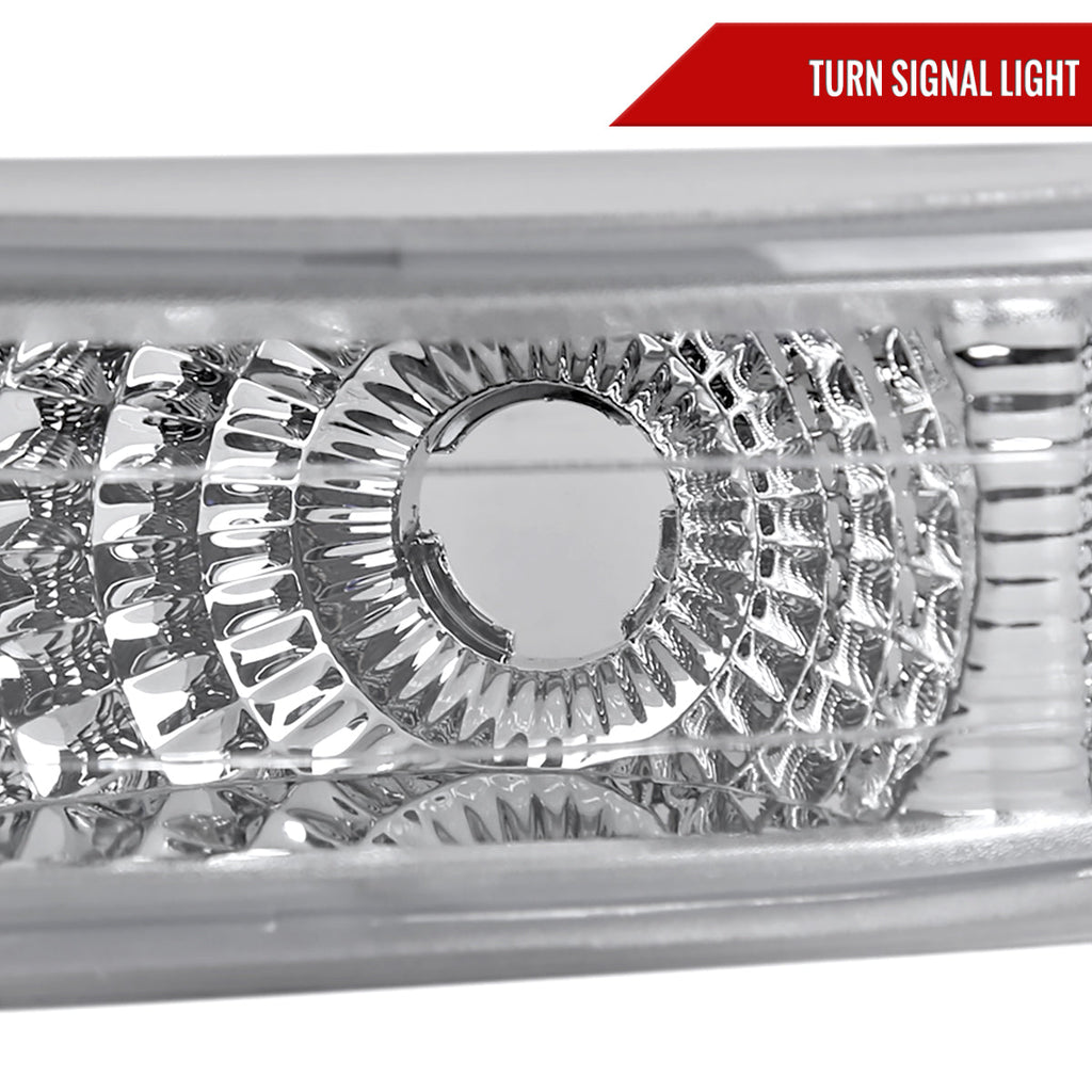 1999-2002 Chevrolet Silverado/ 2000-2006 Tahoe Suburban Bumper Lights (Chrome Housing/Clear Lens)