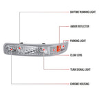 1999-2002 Chevrolet Silverado/ 2000-2006 Tahoe Suburban Bumper Lights (Chrome Housing/Clear Lens)