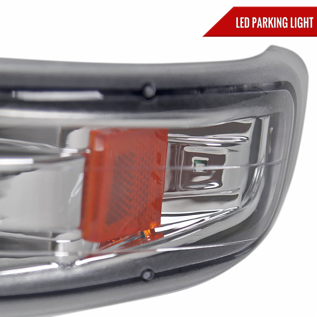 1999-2002 Chevrolet Silverado/ 2000-2006 Tahoe Suburban LED Bumper Lights (Chrome Housing/Clear Lens)