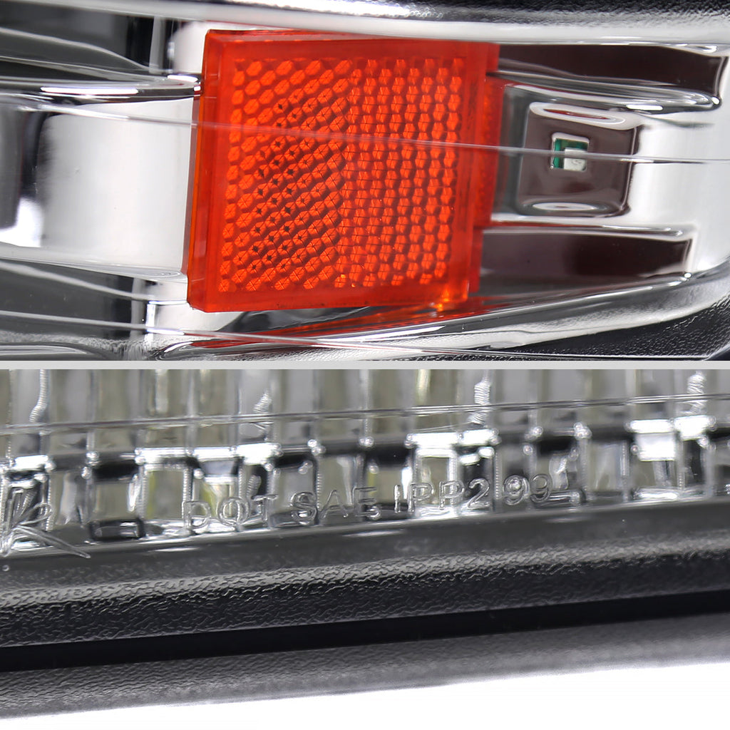 1999-2002 Chevrolet Silverado/ 2000-2006 Chevrolet Tahoe/Suburban Dual Halo Projector Headlights with LED Sequential Turn Signal Bumper Lights (Chrome Housing/Clear Lens)