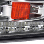 1999-2002 Chevrolet Silverado/ 2000-2006 Chevrolet Tahoe/Suburban Dual Halo Projector Headlights with LED Sequential Turn Signal Bumper Lights (Chrome Housing/Clear Lens)