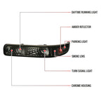 1999-2002 Chevrolet Silverado/ 2000-2006 Tahoe Suburgan Bumper Lights (Chrome Housing/Smoked Lens)