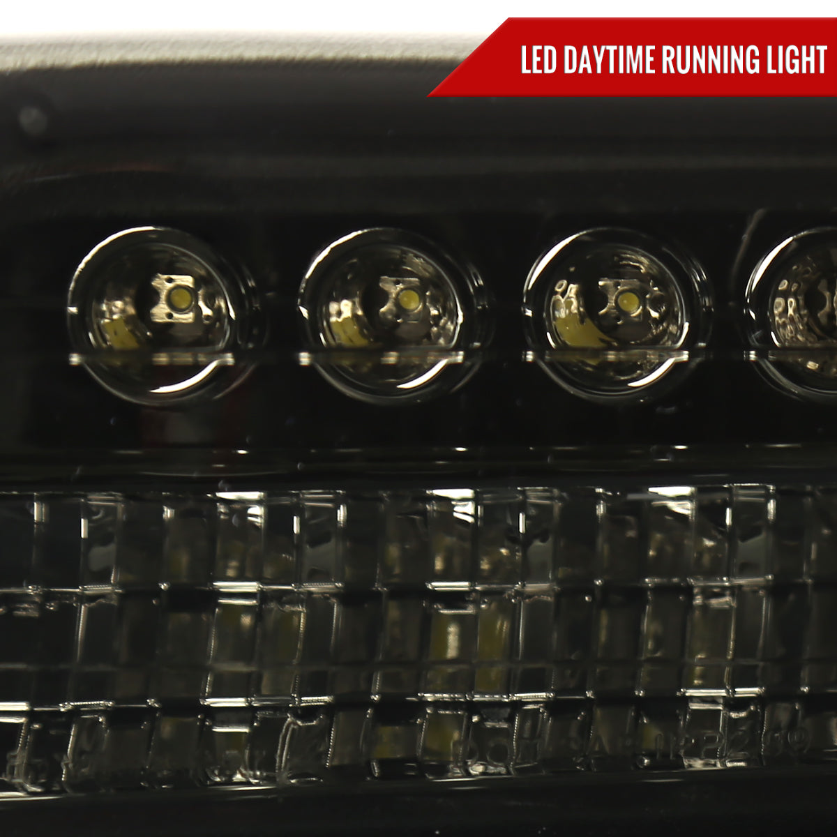 1999-2002 Chevrolet Silverado/ 2000-2006 Suburban/Tahoe Factory Style Headlights with LED Bumper Corner Signal Lights (Chrome Housing/Smoked Lens)