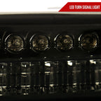 1999-2002 Chevrolet Silverado/ 2000-2006 Suburban/Tahoe Factory Style Headlights with LED Bumper Corner Signal Lights (Chrome Housing/Smoked Lens)