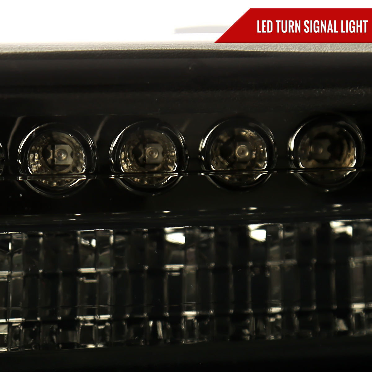 1999-2002 Chevrolet Silverado/ 2000-2006 Suburban/Tahoe Factory Style Headlights with LED Bumper Corner Signal Lights (Chrome Housing/Smoked Lens)
