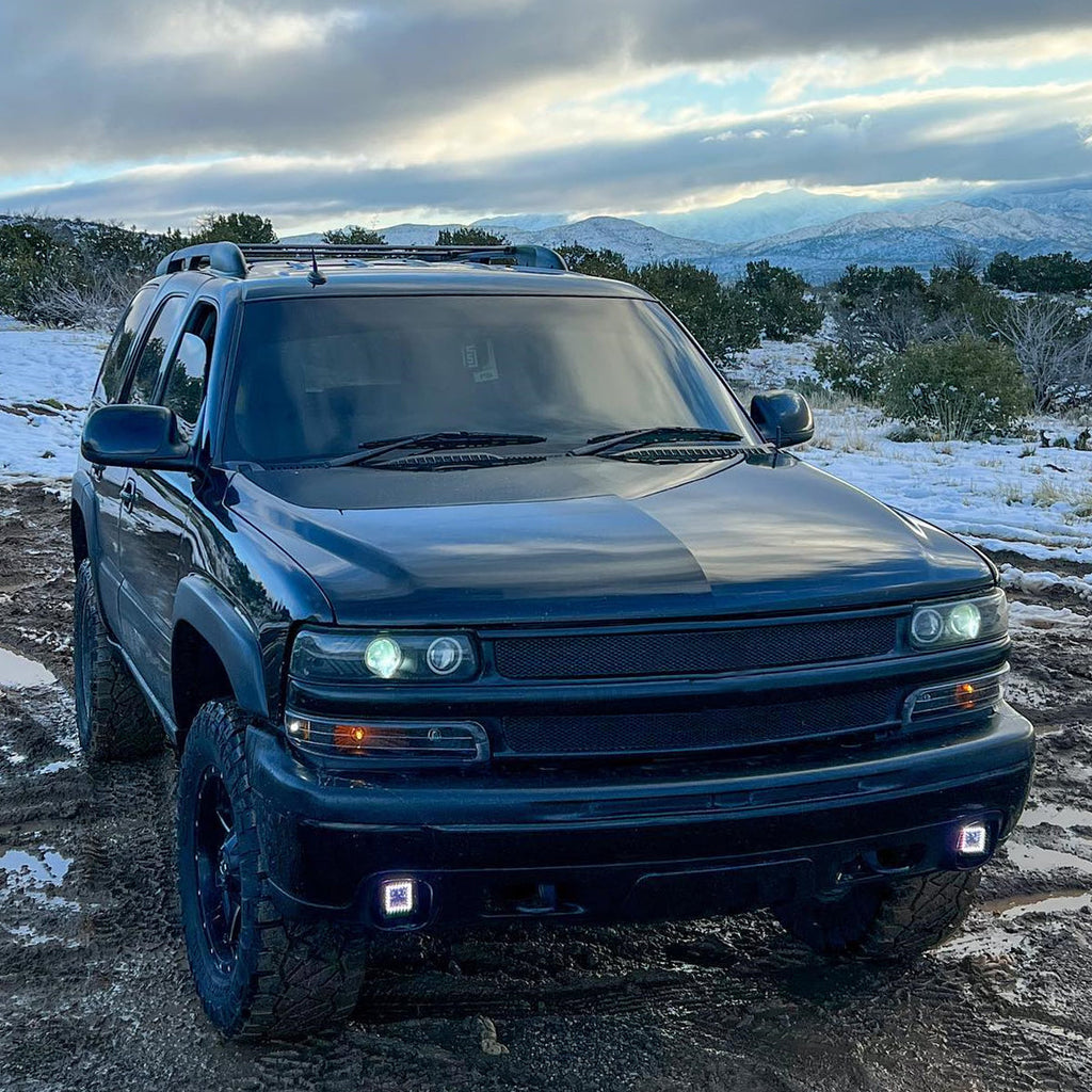 1999-2002 Chevrolet Silverado/ 2000-2006 Tahoe Suburban Bumper Lights (Matte Black Housing/Clear Lens)