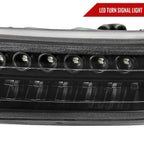 1999-2002 Chevrolet Silverado/ 2000-2006 Chevrolet Tahoe/Suburban Dual Halo Projector Headlights with LED Sequential Turn Signal Bumper Lights (Matte Black Housing/Clear Lens)
