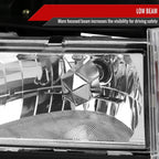 1988-1993 Chevrolet C/K Blazer/Tahoe/Silverado/Suburban GMC Sierra/Yukon Factory Style Headlights, Bumper Lights, & Corner Lights Set (Chrome Housing/Clear Lens)