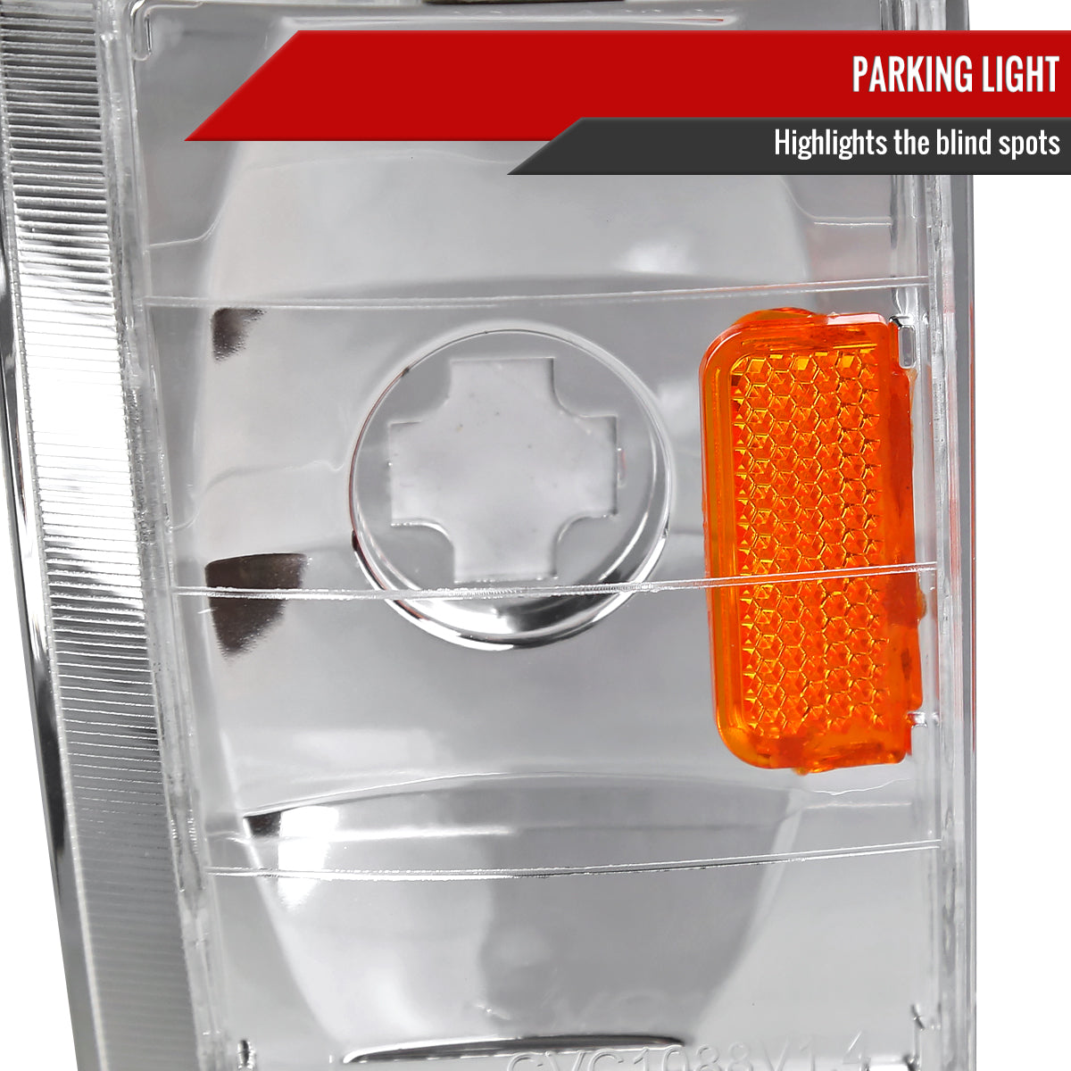 1988-1993 Chevrolet C/K Blazer/Tahoe/Silverado/Suburban GMC Sierra/Yukon Factory Style Headlights, Bumper Lights, & Corner Lights Set (Chrome Housing/Clear Lens)