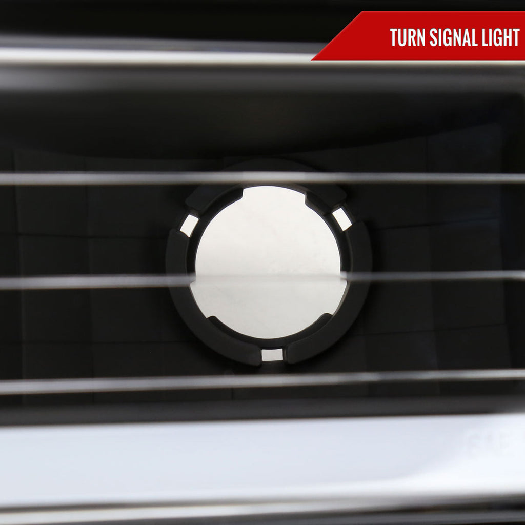 1988-1993 Chevrolet/GMC C10 C/K Sierra Tahoe LED Tube Factory Style Headlights with Bumper & Corner Lights (Matte Black Housing/Clear Lens)