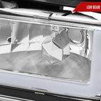 1994-1998 Chevrolet Silverado/Tahoe/Suburban/C10 Factory Style Headlights w/LED Strip and Bumper & Corner Lights (Chrome Housing/Clear Lens)