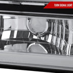 1994-1998 Chevrolet Silverado/Tahoe/Suburban/C10 Factory Style Headlights w/LED Strip and Bumper & Corner Lights (Chrome Housing/Clear Lens)