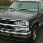 1994-1998 Chevrolet Silverado/Tahoe/Suburban/C10 Factory Style Headlights w/LED Strip and Bumper & Corner Lights (Chrome Housing/Clear Lens)