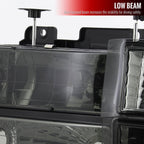 1994-1998 Chevrolet Silverado/Tahoe/Suburban/C10 Factory Style Headlights w/ Bumper & Corner Lights (Chrome Housing/Smoked Lens)