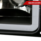 1994-1998 Chevrolet Silverado/Tahoe/Suburban/C10 Factory Style Headlights w/LED Strip and Bumper & Corner Lights (Matte Black Housing/Clear Lens)