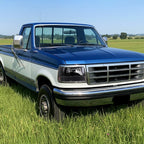 1992-1996 Ford F-150/F-250/F-350/Bronco Factory Style Headlights w/ Bumper & Corner Lights (Matte Black Housing/Clear Lens)
