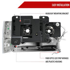 1994-1998 GMC C10 / C/K / Suburban / Sierra / Yukon  LED Bar Factory Style Headlights, Corner Lights, and Bumper Lights (Chrome Housing/Clear Lens)