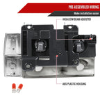 1994-1998 GMC C10/Sierra/Suburban/Yukon Factory Style Headlights w/ Bumper & Corner Lights (Chrome Housing/Clear Lens)