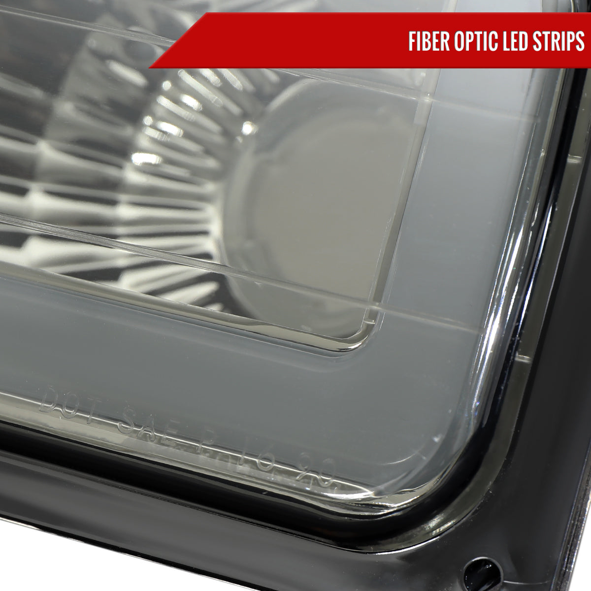 1994-1998 GMC C10 / C/K / Suburban / Sierra / Yukon  LED Bar Factory Style Headlights, Corner Lights, and Bumper Lights (Chrome Housing/Smoked Lens)