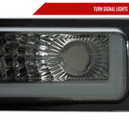 1994-1998 GMC C10 / C/K / Suburban / Sierra / Yukon  LED Bar Factory Style Headlights, Corner Lights, and Bumper Lights (Chrome Housing/Smoked Lens)