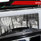 1994-1998 GMC C10 / C/K / Suburban / Sierra / Yukon  LED Bar Factory Style Headlights, Corner Lights, and Bumper Lights (Matte Black Housing/Clear Lens)