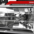 1994-1998 GMC C10/Sierra/Suburban/Yukon Factory Style Headlights w/ Bumper & Corner Lights (Matte Black Housing/Clear Lens)