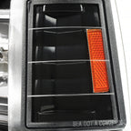 1994-1998 GMC C10/Sierra/Suburban/Yukon Factory Style Headlights w/ Bumper & Corner Lights (Matte Black Housing/Clear Lens)