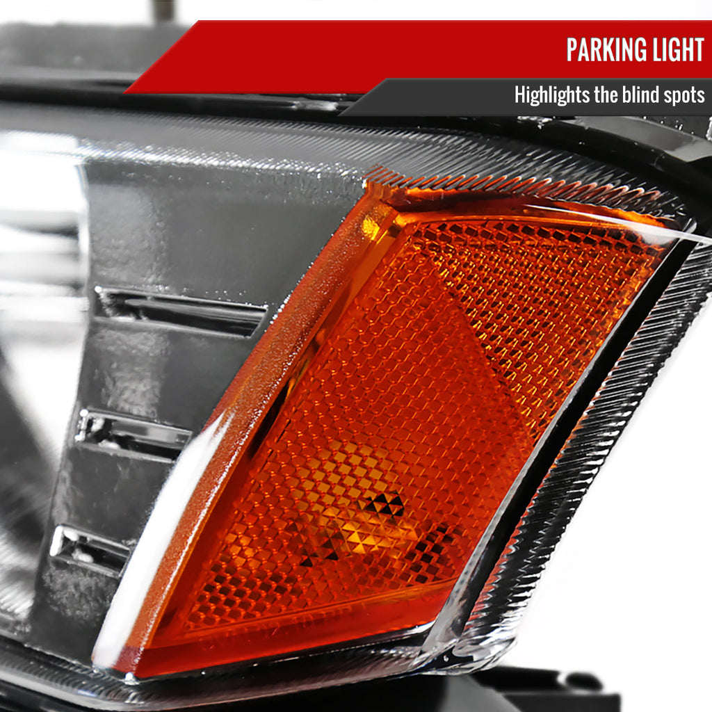 2002-2006 Chevrolet Avalanche 1500/2500 Factory Style Headlights w/ Bumper Signal Lights (Chrome Housing/Clear Lens)