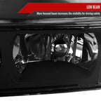 2002-2006 Chevrolet Avalanche 1500/2500 Factory Style Headlights w/ Bumper Signal Lights (Matte Black Housing/Clear Lens)