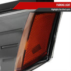 2002-2006 Chevrolet Avalanche 1500/2500 Factory Style Headlights w/ Bumper Signal Lights (Matte Black Housing/Clear Lens)