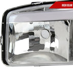 1999-2006 GMC Sierra Denali/2007 Sierra Classic Denali/2000-2006 Yukon/XL Denali Factory Style Headlights with LED Sequential Turn Signal Bumper Lights (Chrome Housing/Clear Lens)