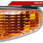 1999-2006 GMC Sierra 1500/2500/3500 Denali/2000-2006 Yukon/Yukon XL Denali Factory Style Headlights and Bumper Lights (Chrome Housing/Clear Lens)
