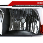 1999-2006 GMC Sierra 1500/2500/3500 Denali/2000-2006 Yukon/Yukon XL Denali Factory Style Headlights and Bumper Lights (Matte Black Housing/Clear Lens)