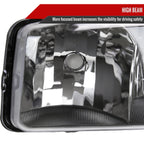 1999-2006 GMC Sierra 1500/2500/3500 Denali/2000-2006 Yukon/Yukon XL Denali Factory Style Headlights and Bumper Lights (Matte Black Housing/Clear Lens)