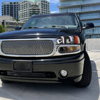 1999-2006 GMC Sierra 1500/2500/3500 Denali/2000-2006 Yukon/Yukon XL Denali Factory Style Headlights and Bumper Lights (Matte Black Housing/Clear Lens)