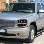 1999-2006 GMC Sierra 1500/2500/3500 Denali/2000-2006 Yukon/Yukon XL Denali Factory Style Headlights and Bumper Lights (Matte Black Housing/Smoked Lens)