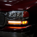 1999-2006 GMC Sierra/2007 Sierra Classic/2000-2006 Yukon/XL Factory Style Headlights and Sequential Turn Signal Bumper Lights (Chrome Housing/Clear Lens)