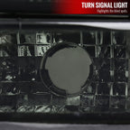 1999-2007 GMC Sierra/ 2000-2006 Yukon/Yukon XL Factory Style Crystal Headlights w/ Amber Reflector & Bumper Lights (Chrome Housing/Smoked Lens)