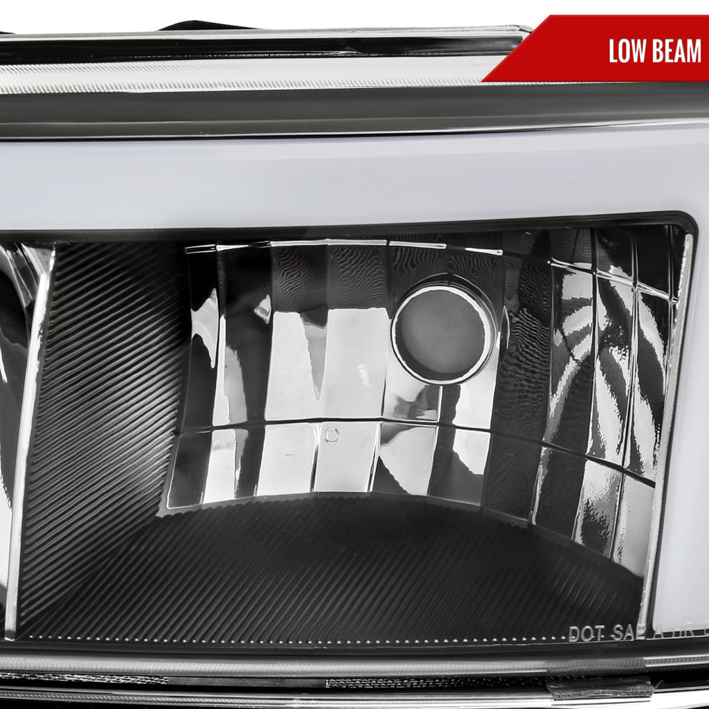 1999-2006 GMC Sierra/2007 Sierra Classic/2000-2006 Yukon/XL Factory Style Headlights and Sequential Turn Signal Bumper Lights (Matte Black Housing/Clear Lens)
