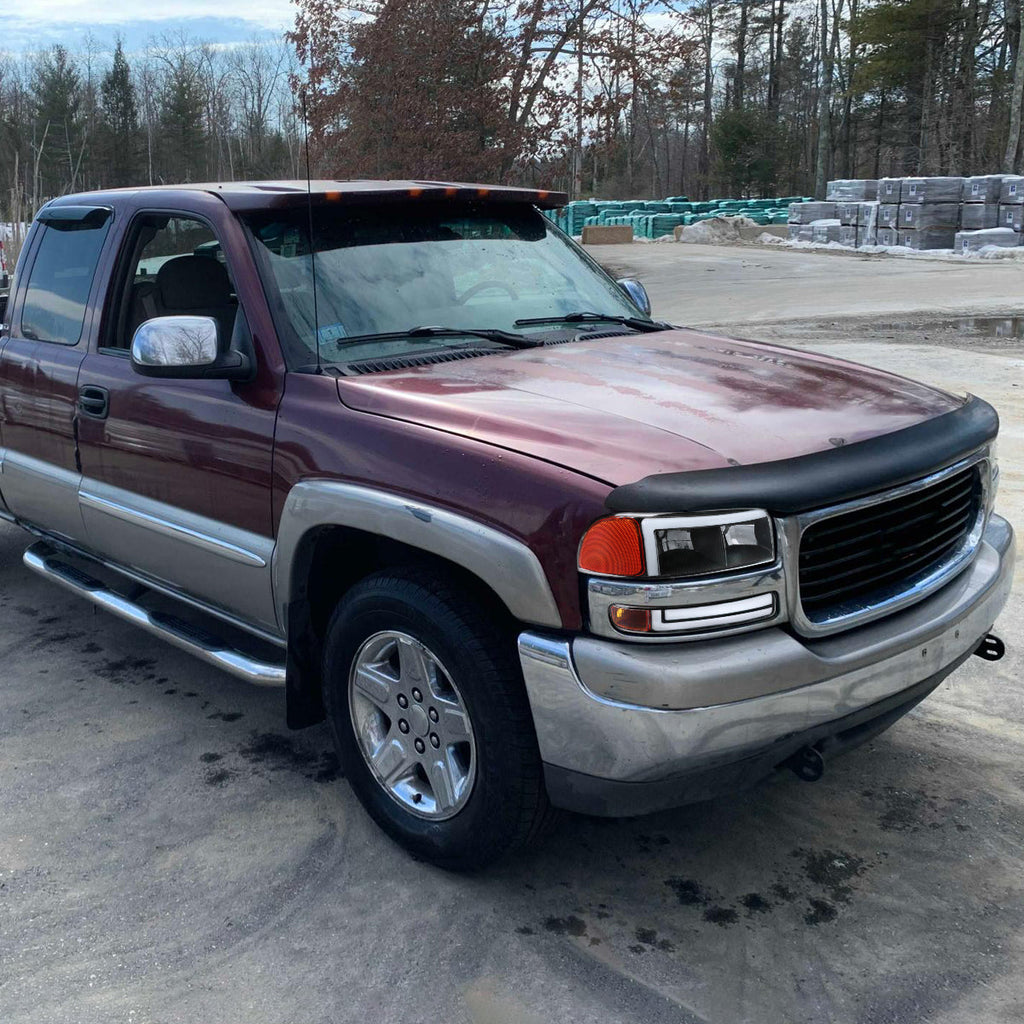 1999-2006 GMC Sierra/2007 Sierra Classic/2000-2006 Yukon/XL Factory Style Headlights and Sequential Turn Signal Bumper Lights (Matte Black Housing/Clear Lens)