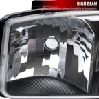 1999-2006 GMC Sierra/2007 Sierra Classic/2000-2006 Yukon/XL Factory Style Headlights and Bumper Lights with Amber Reflector (Matte Black Housing/Clear Lens)