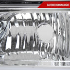 2003-2007 Chevrolet Silverado /2002-2006 Chevrolet Avalanche LED Bar Factory Style Headlights (Chrome Housing/Clear lens)