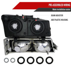 2002-2006 Chevrolet Avalanche/ 2003-2007 Silverado Factory Style Headlights w/ Bumper Lights (Chrome Housing/Smoked Lens)
