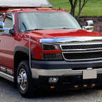 2002-2006 Chevrolet Avalanche/ 2003-2007 Silverado Factory Style Headlights w/ Bumper Lights (Chrome Housing/Smoked Lens)